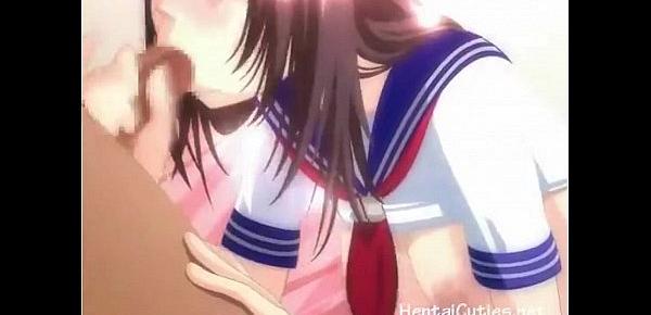  Hot Hentail Schoolgirl sucks and fucks